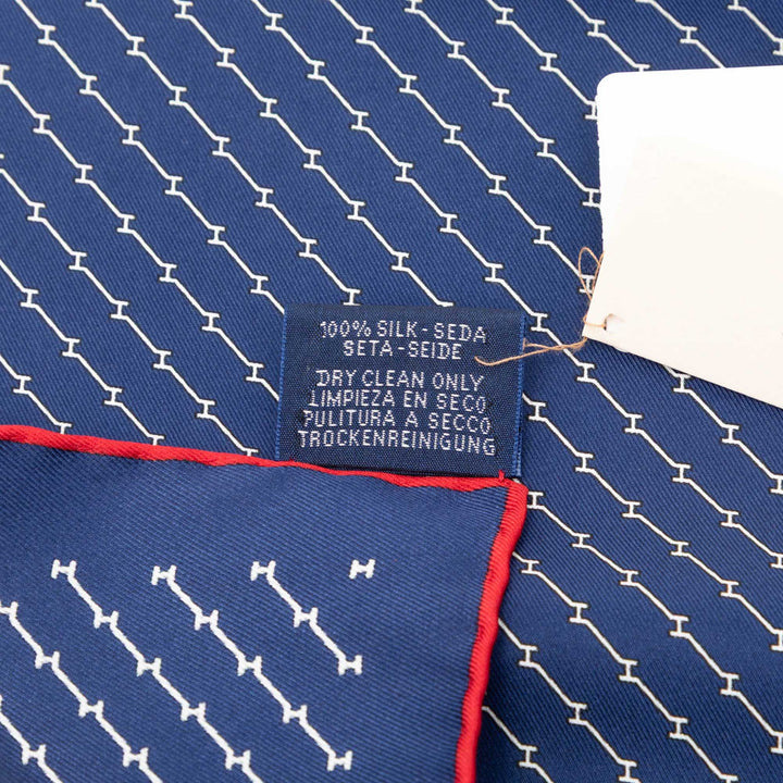 Hermès Geometric Pocket Square Soie Handkerchief