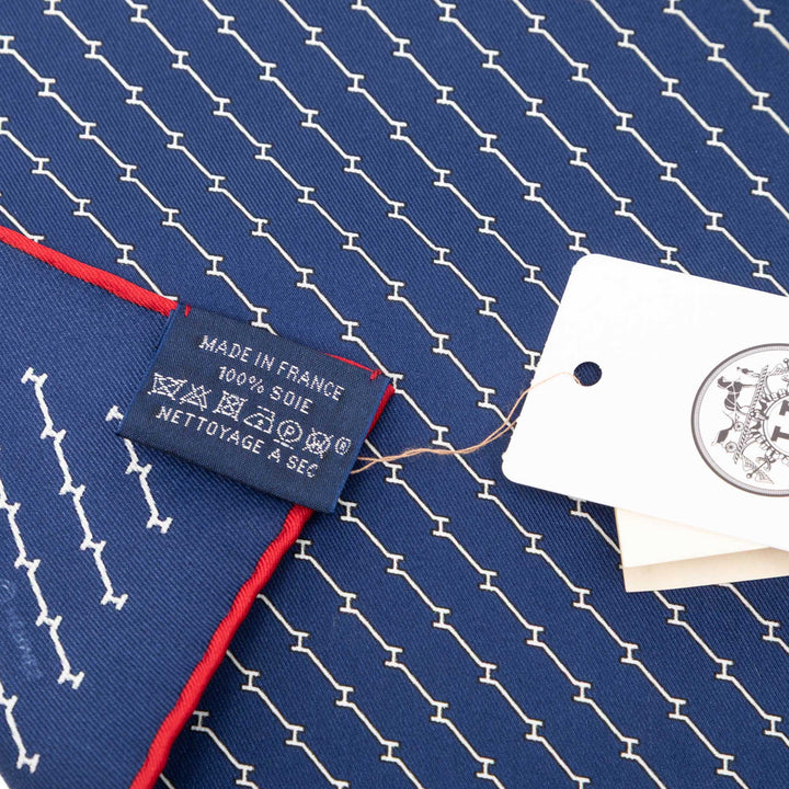 Hermès Geometric Pocket Square Soie Handkerchief