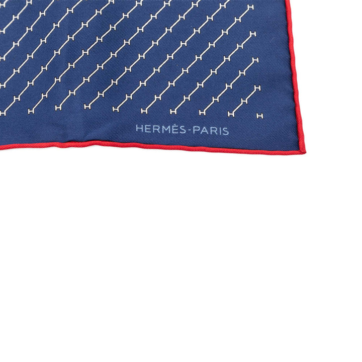 Hermès Geometric Pocket Square Soie Handkerchief