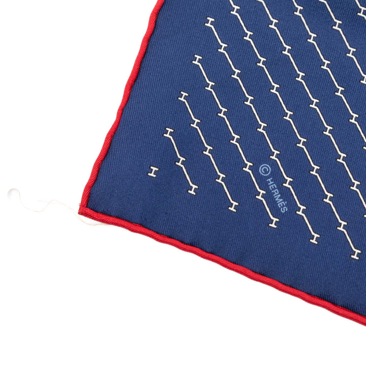 Hermès Geometric Pocket Square Soie Handkerchief