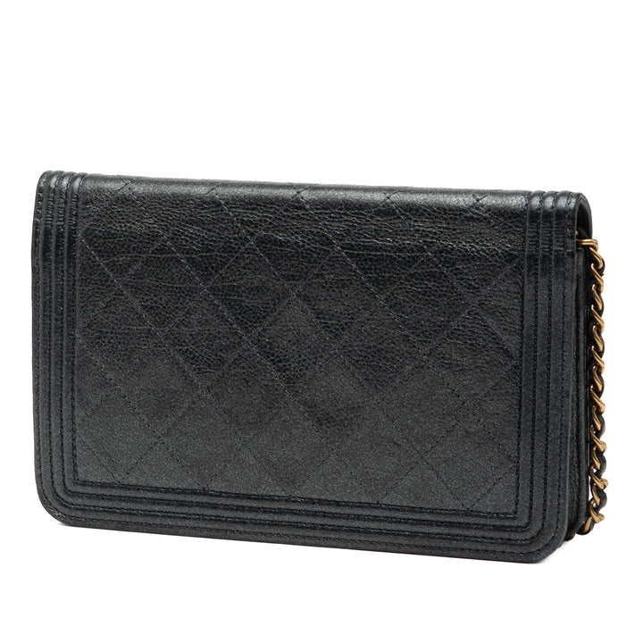 Chanel Matelassé Cuir de veau Boy Wallet on Chain