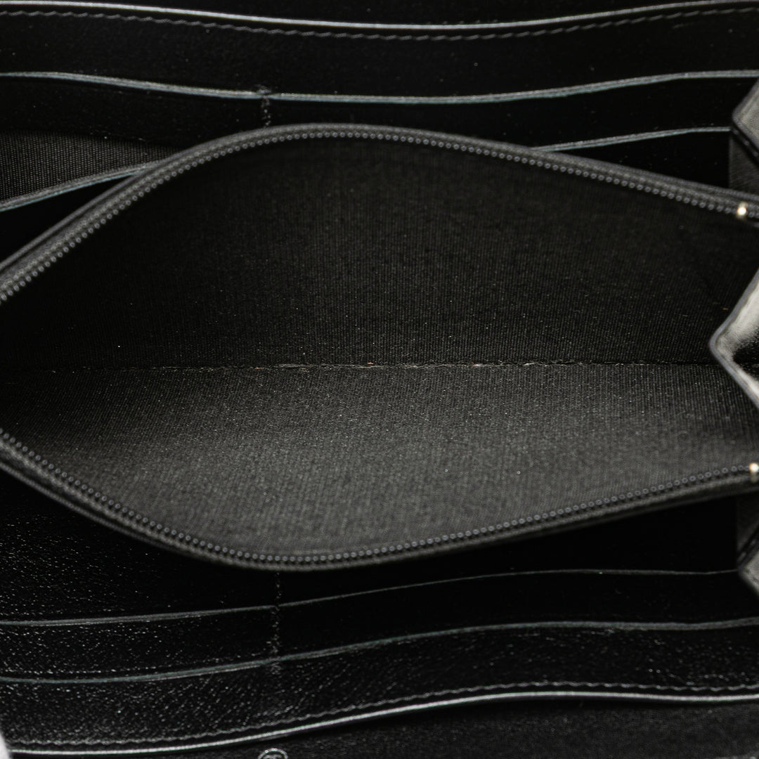 CC Caviar Zip Around Wallet Black - Gaby Paris