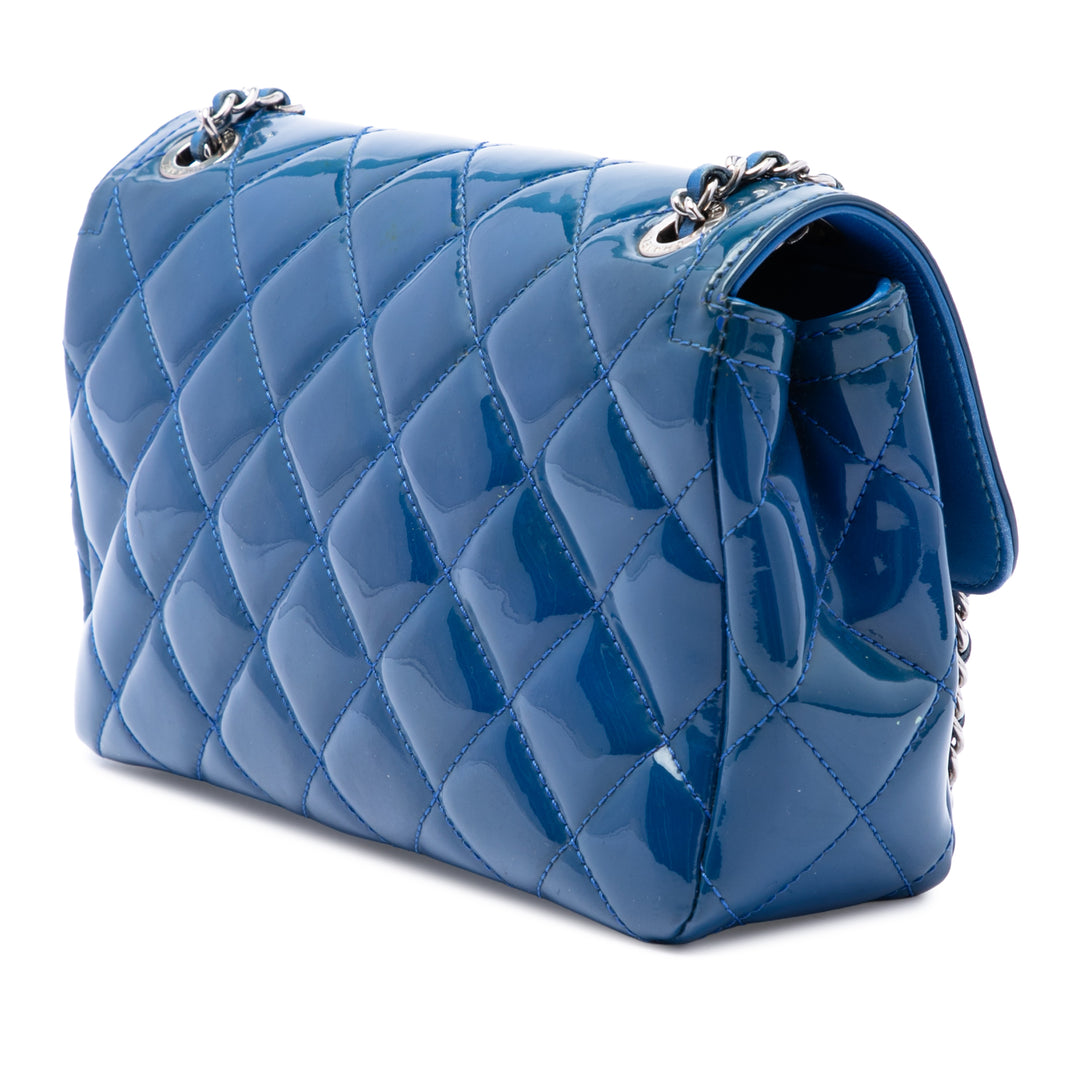 Chanel Matelassé Coco Shine à rabat Petit Bleu