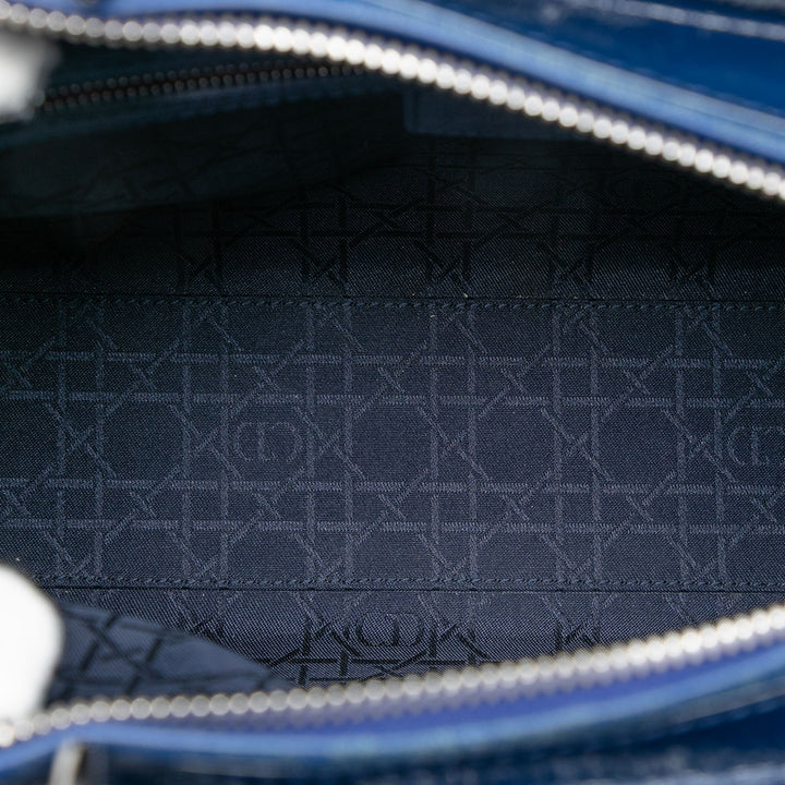 Dior Large Cuir verni Cannage Lady Dior