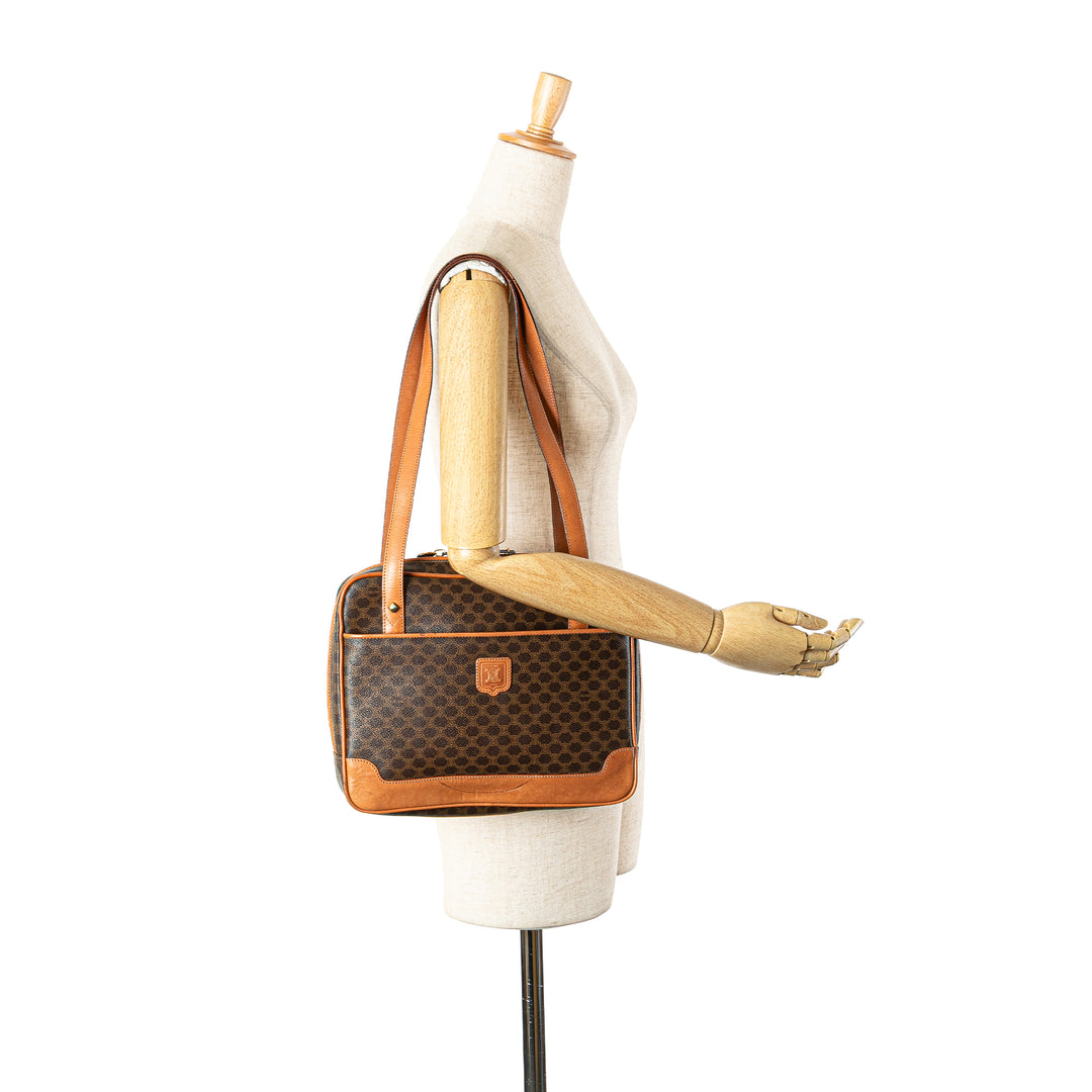Macadam Coated Canvas Tote Brown - Gaby Paris