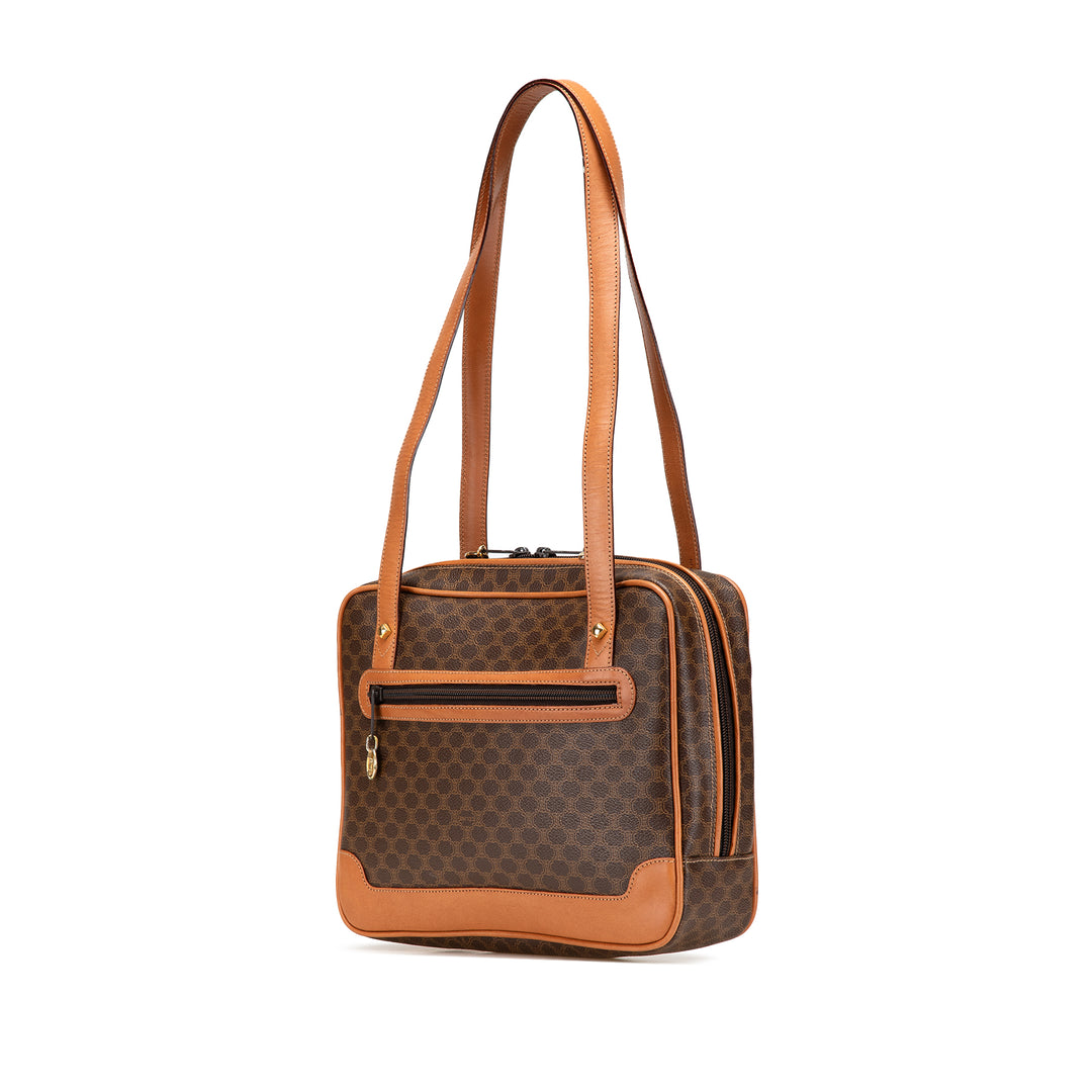 Macadam Coated Canvas Tote Brown - Gaby Paris
