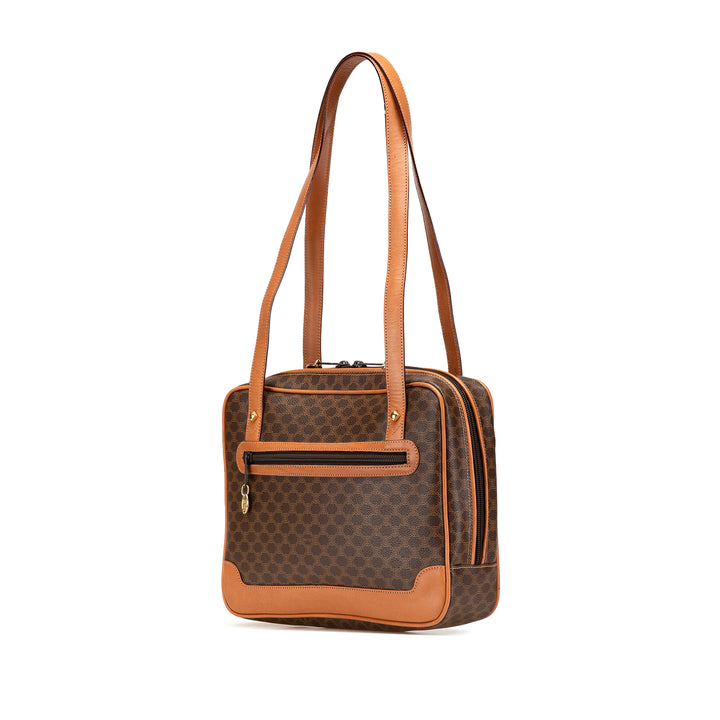 Macadam Coated Canvas Tote Brown - Gaby Paris