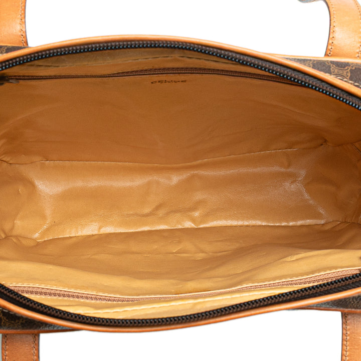 Macadam Coated Canvas Tote Brown - Gaby Paris