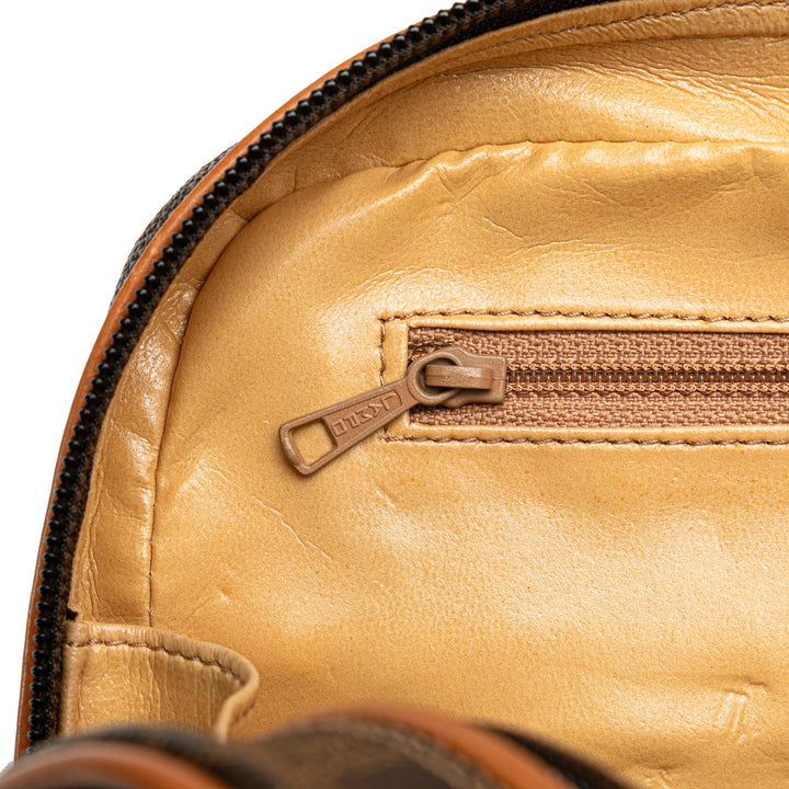 Macadam Coated Canvas Tote Brown - Gaby Paris