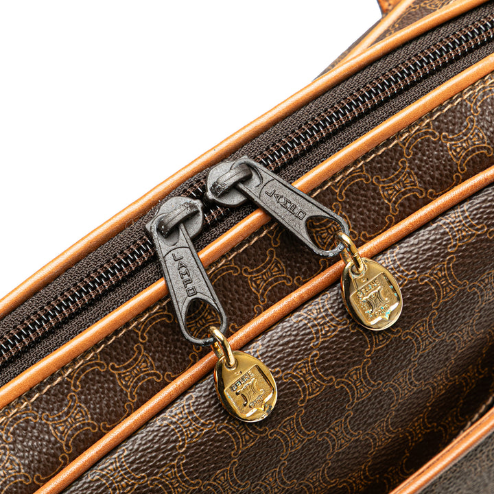 Macadam Coated Canvas Tote Brown - Gaby Paris