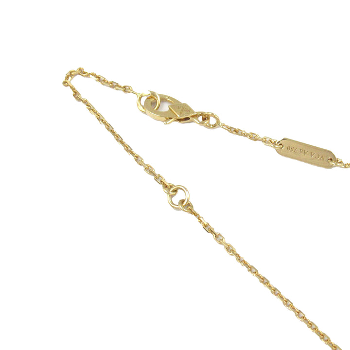 18K Yellow Gold and Onyx Vintage Alhambra Pendant Necklace Gold - Gaby Paris