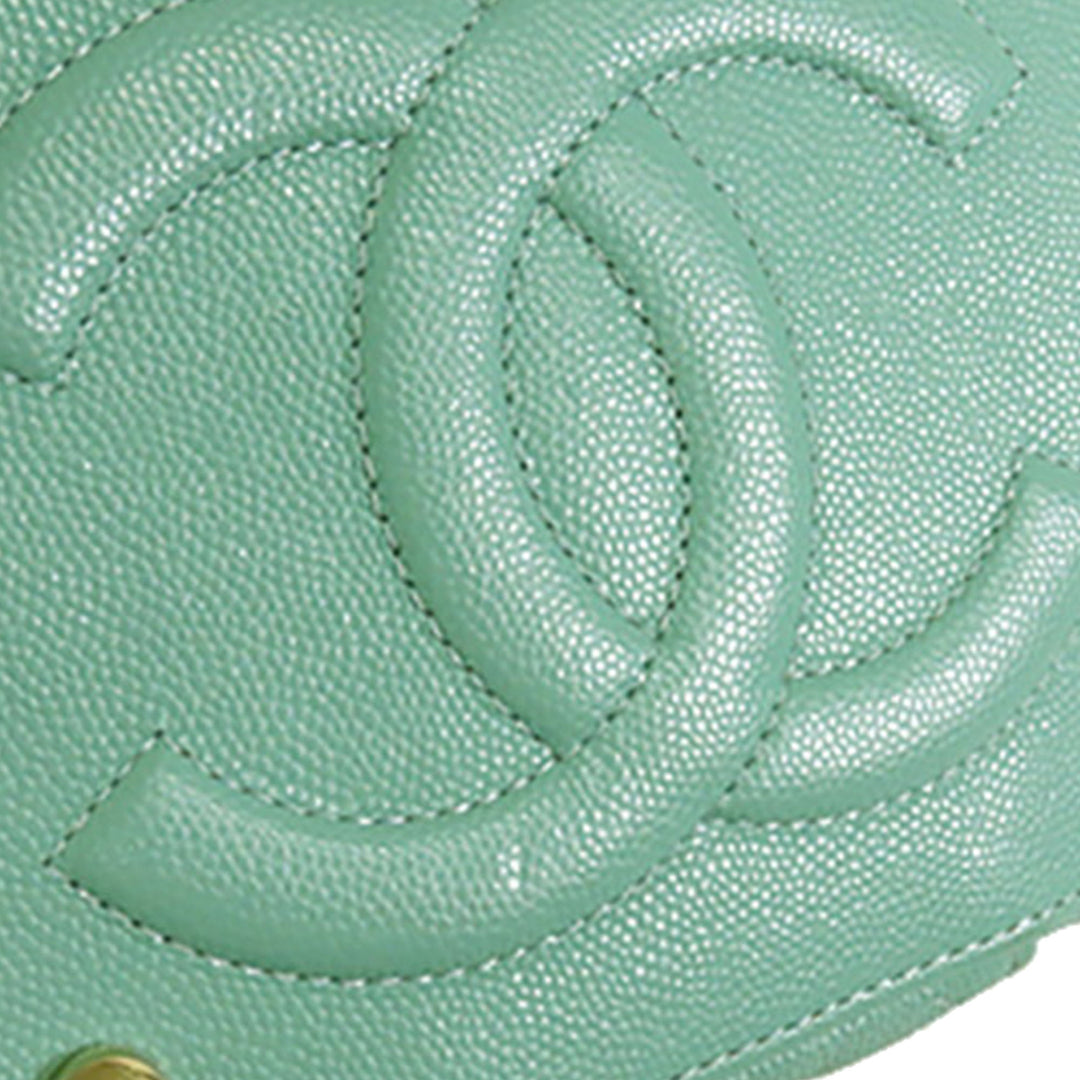 Chanel CC Vanity avec chaîne Petit Cuir caviar