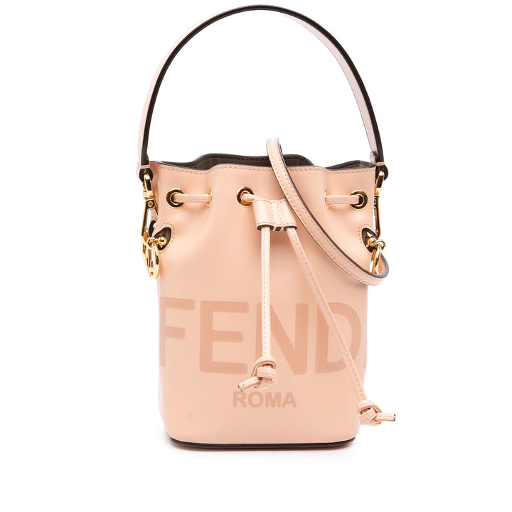 Fendi Mon Tresor Sac seau Mini Cuir de veau Rose – vue principale – GABY PARIS