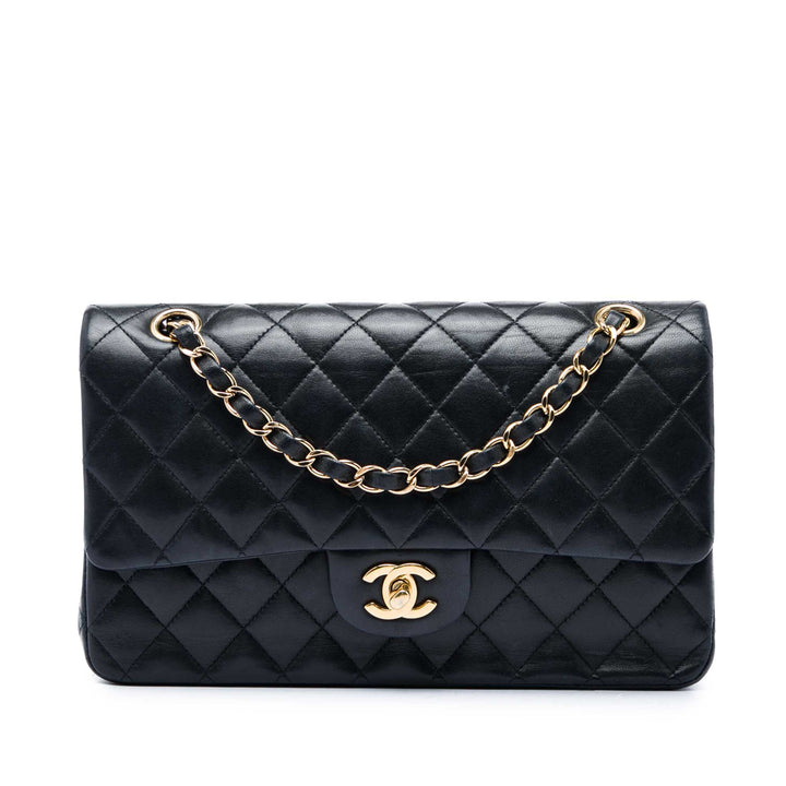 Chanel Classic Double rabat Moyen Cuir d'agneau Noir – vue principale – GABY PARIS