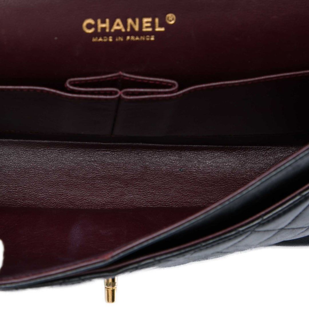 Chanel Classic Double rabat Moyen Cuir d'agneau Noir – vue 4 – GABY PARIS