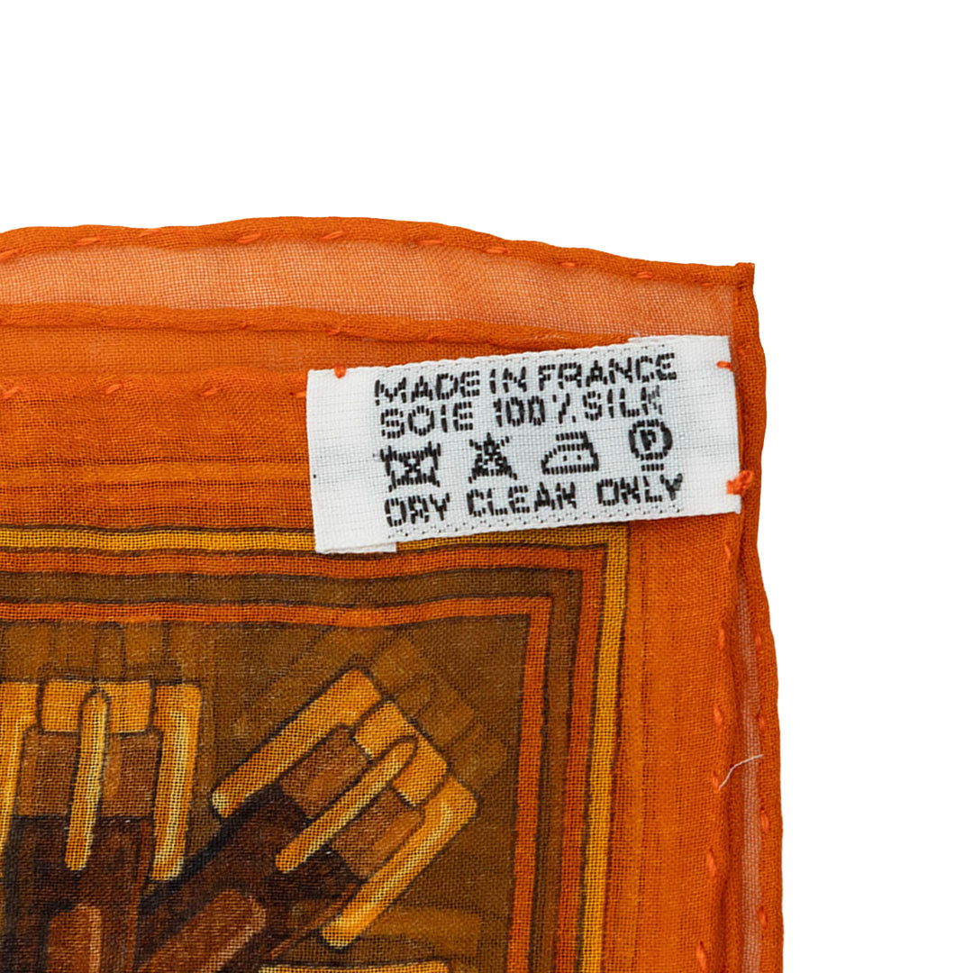 Hermès Les Sangles Handkerchief Marron – vue 3 – GABY PARIS