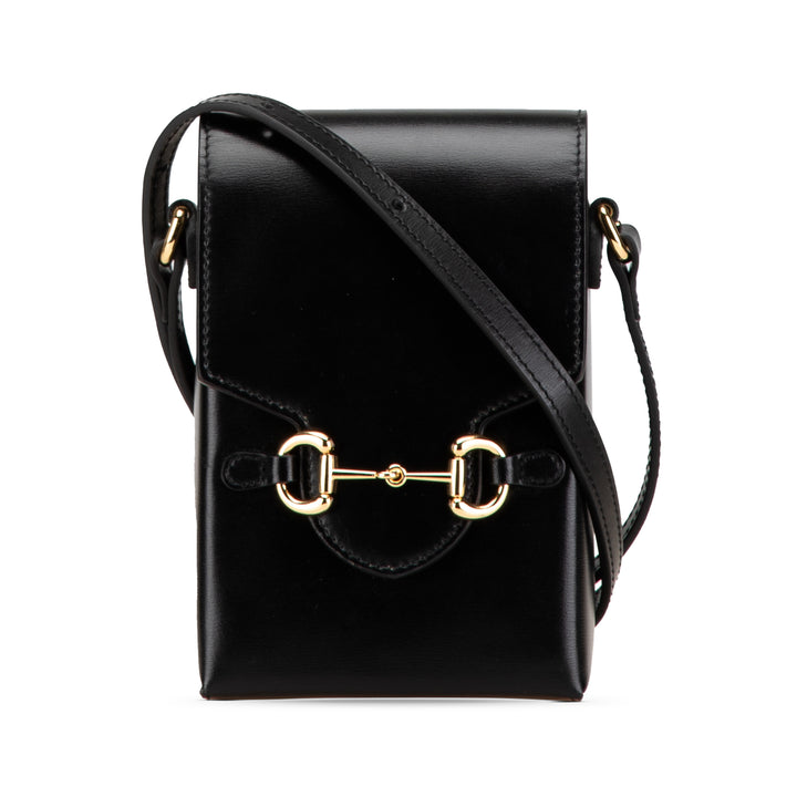 Mini Leather Horsebit 1955 Crossbody Black - Gaby Paris