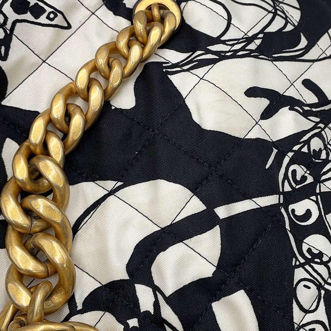 Chanel Mini Printed Toile Deer Coco à rabat