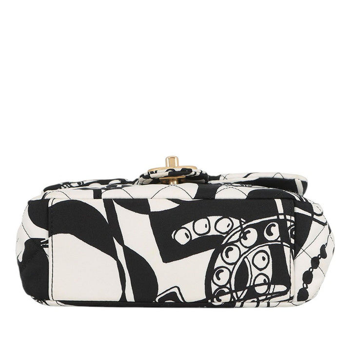 Chanel Mini Printed Toile Deer Coco à rabat
