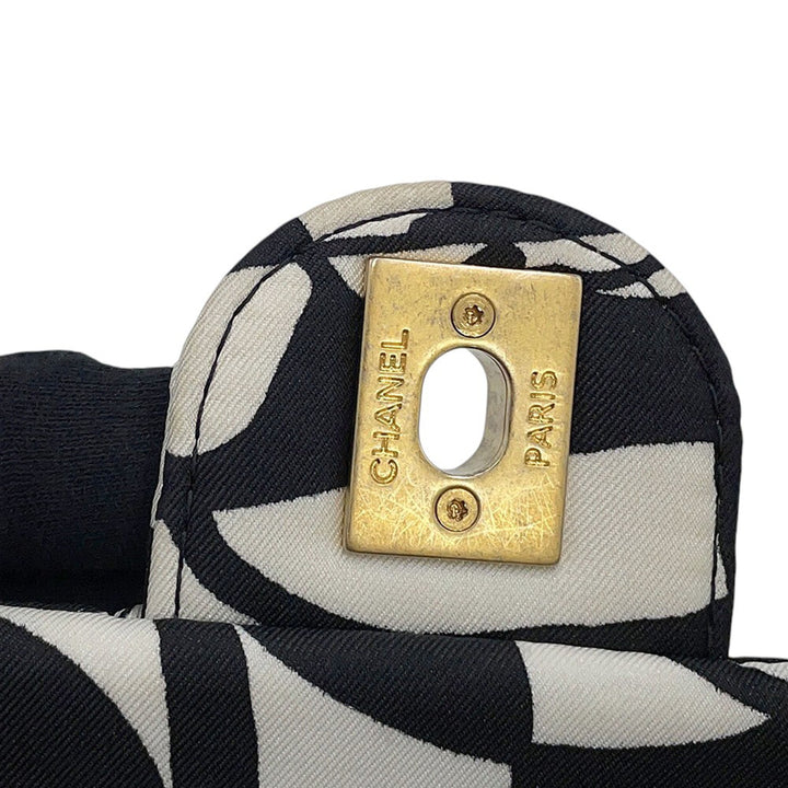 Chanel Mini Printed Toile Deer Coco à rabat