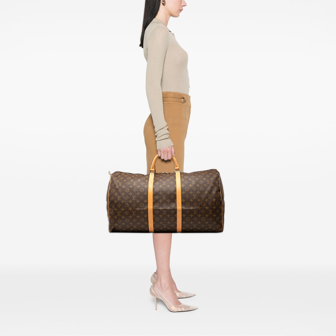 Louis Vuitton Monogram Keepall 60 Marron – GABY PARIS Authentique