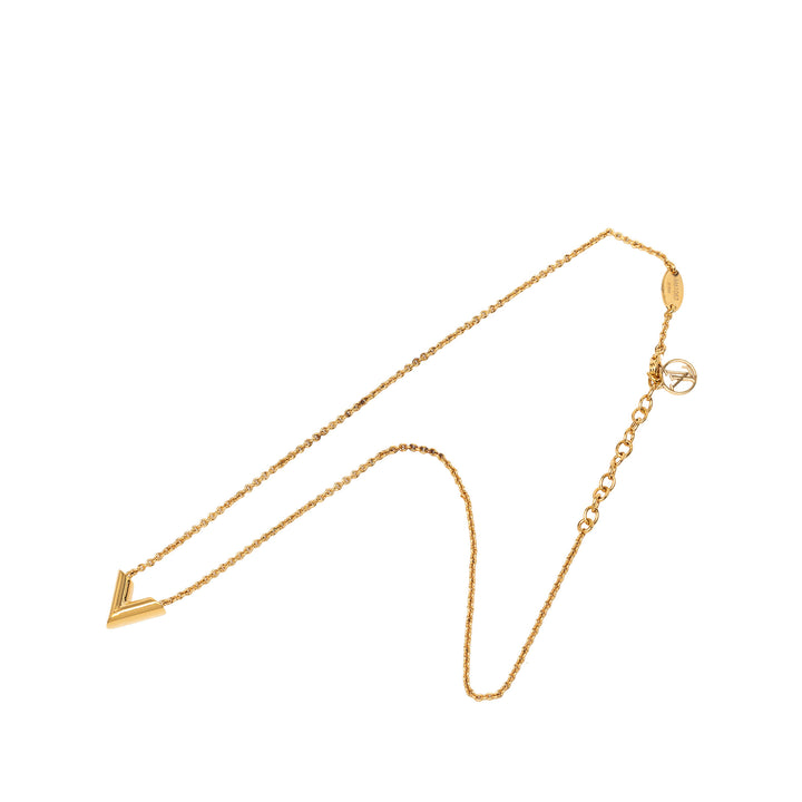 Louis Vuitton Collier Essential V plaqué or – vue principale – GABY PARIS