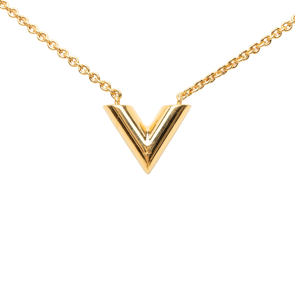 Louis Vuitton Collier Essential V plaqué or – vue 2 – GABY PARIS