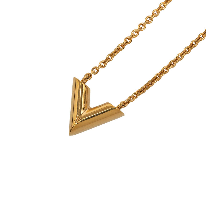 Louis Vuitton Collier Essential V plaqué or – vue 8 – GABY PARIS