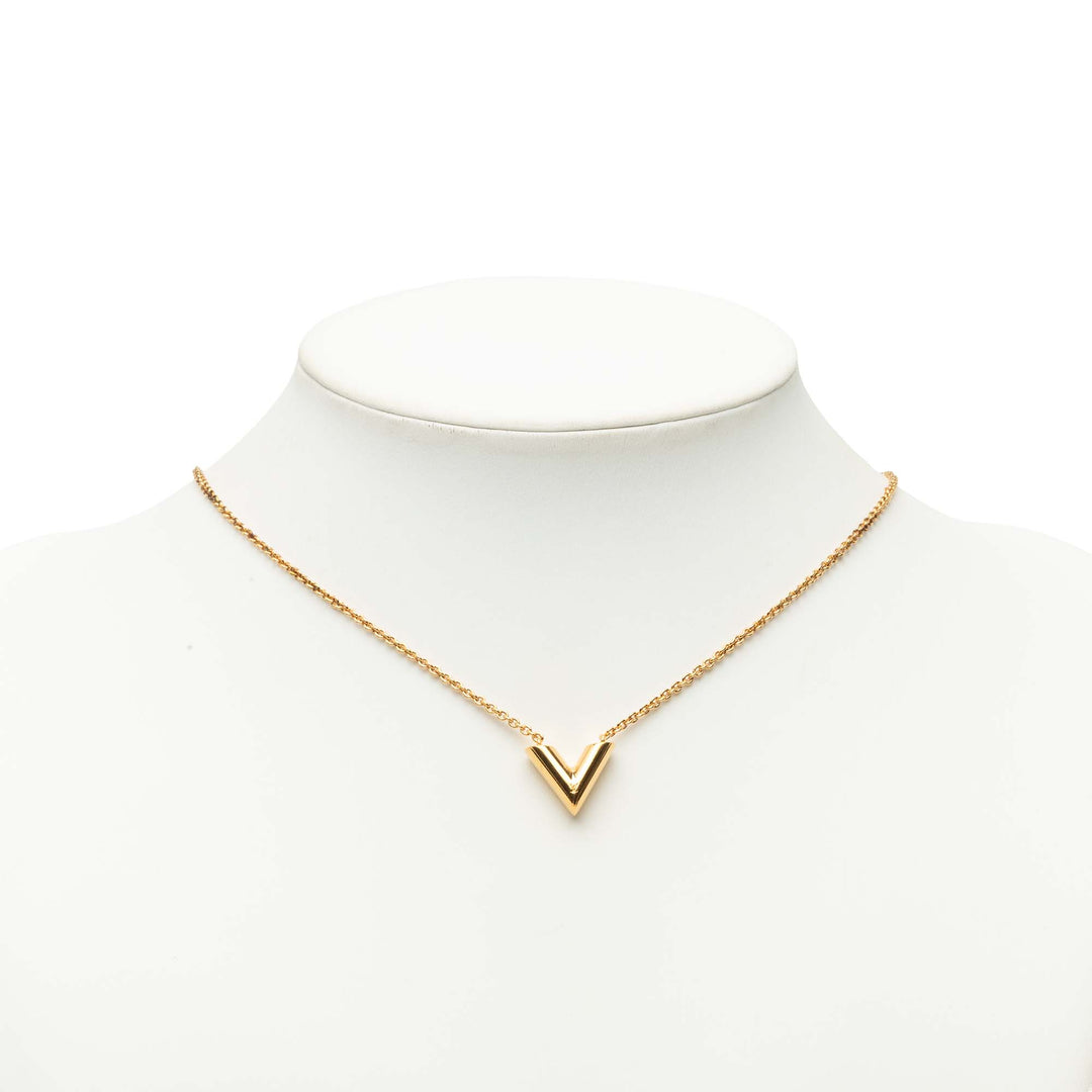 Louis Vuitton Collier Essential V plaqué or – vue 9 – GABY PARIS