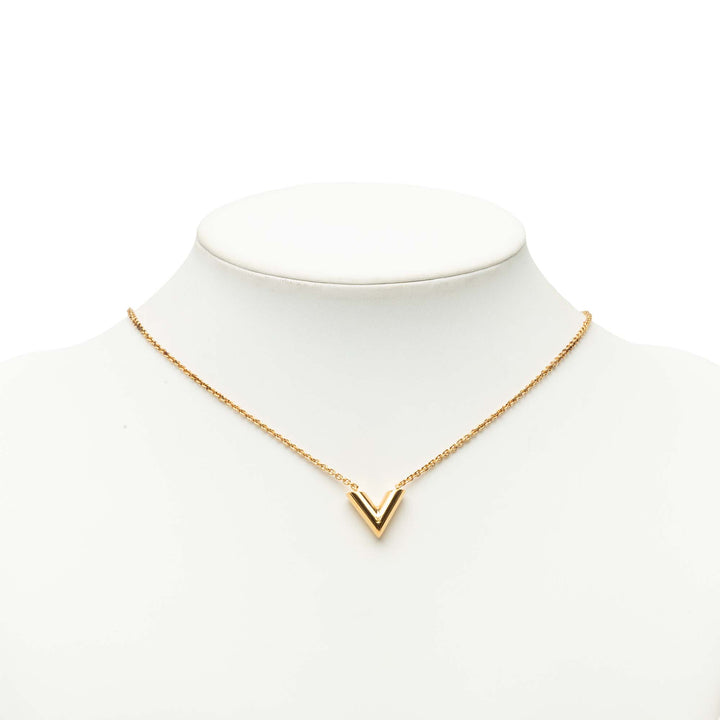 Louis Vuitton Collier Essential V plaqué or – vue 9 – GABY PARIS