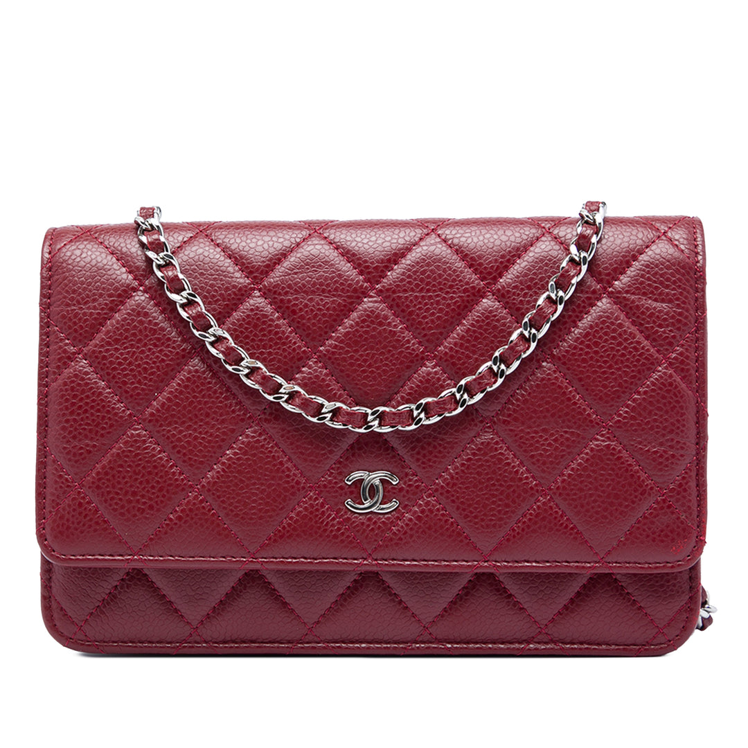 Chanel CC Matelassé Caviar Wallet on Chain