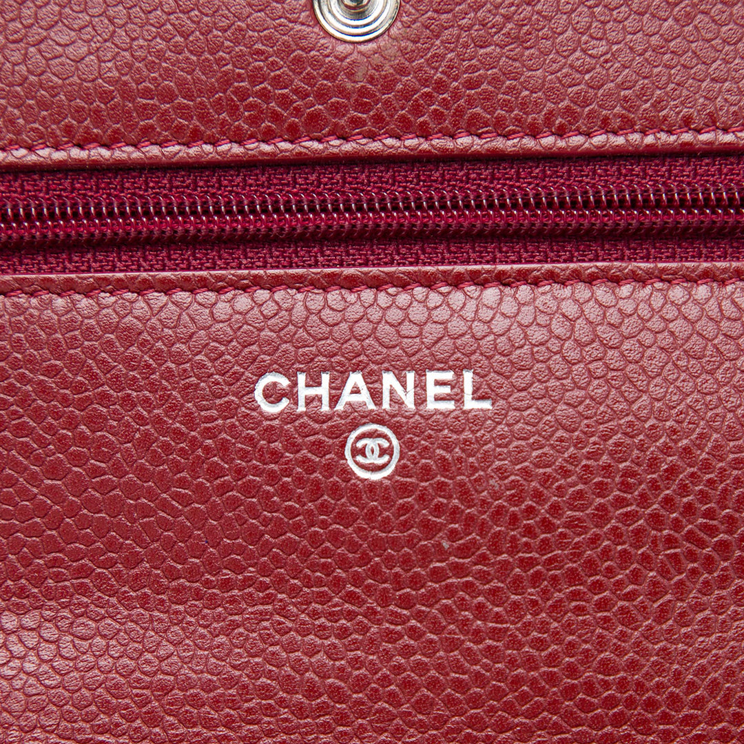 Chanel CC Matelassé Caviar Wallet on Chain
