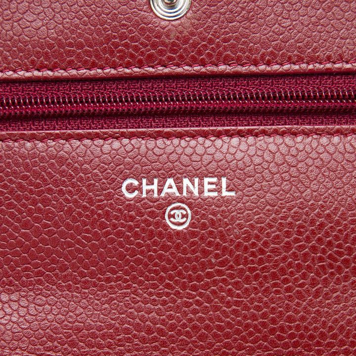 Chanel CC Matelassé Caviar Wallet on Chain