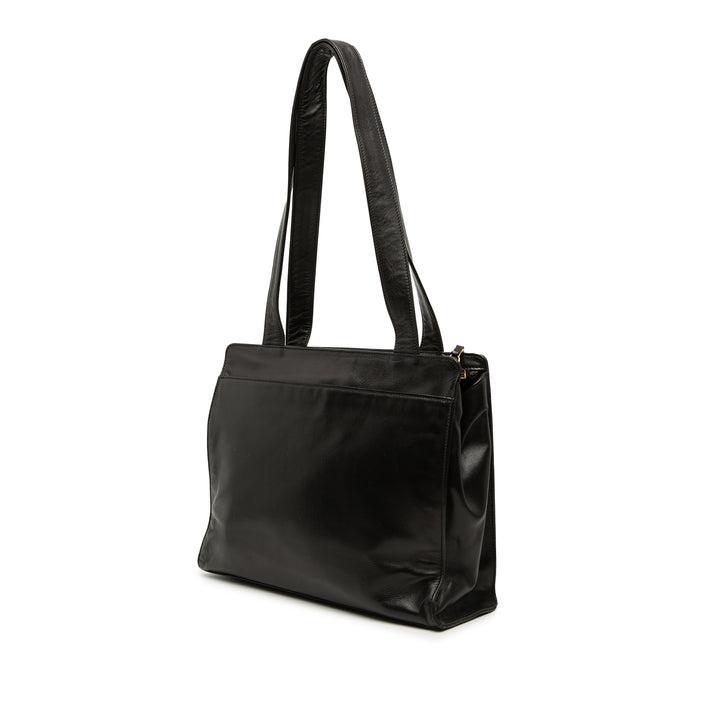 Chanel CC Cuir d’agneau Front Zip Pocket Cabas