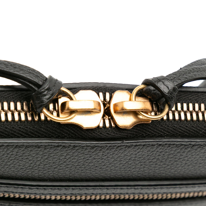 Balenciaga Pebbled Cuir Neo Classic City Pochette Sac porté croisé Noir