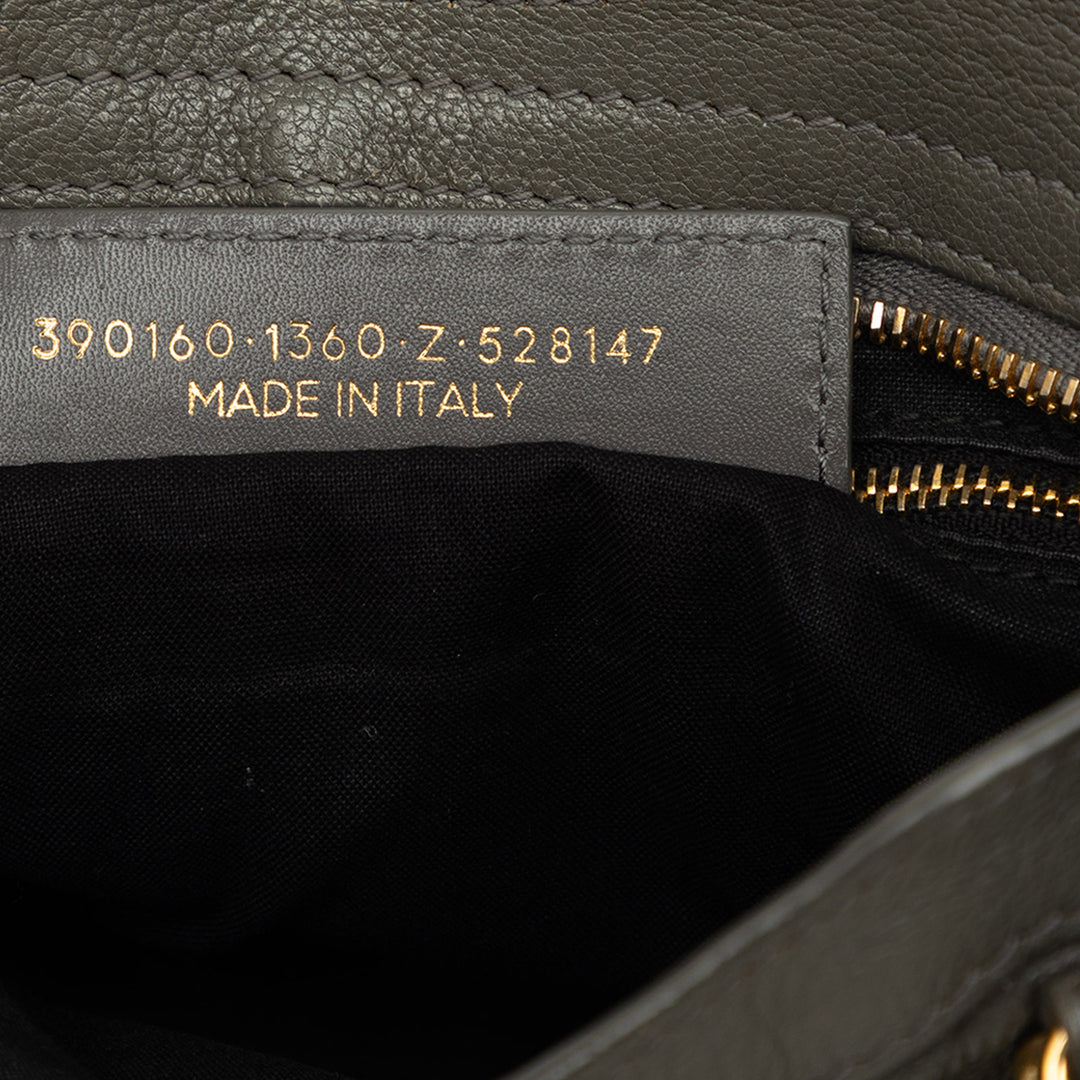 Balenciaga Mini Cuir de chèvre Motocross Classic Metallic Edge City Sac