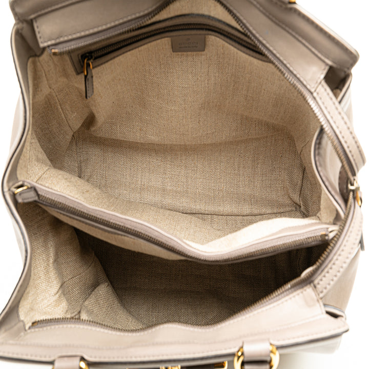 Duilio Brogue Horsebit Handbag Gray - Gaby Paris