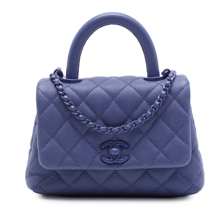 Chanel Matelassé Incognito Coco sac à Extra Mini Cuir caviar