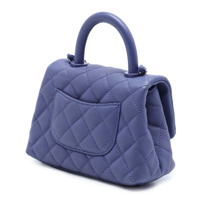 Chanel Matelassé Incognito Coco sac à Extra Mini Cuir caviar