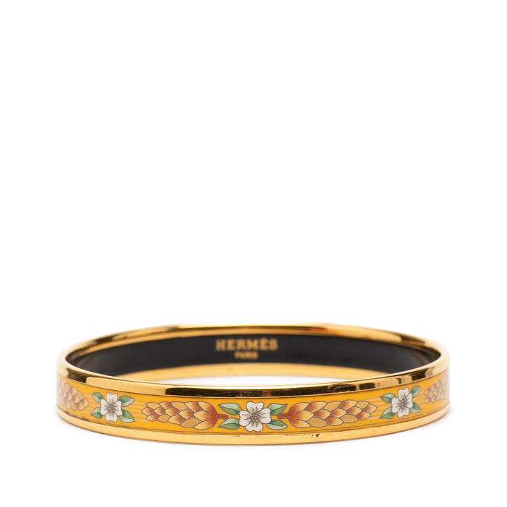 Hermès Narrow Wild Flower Émail Bangle 65 Multi Other