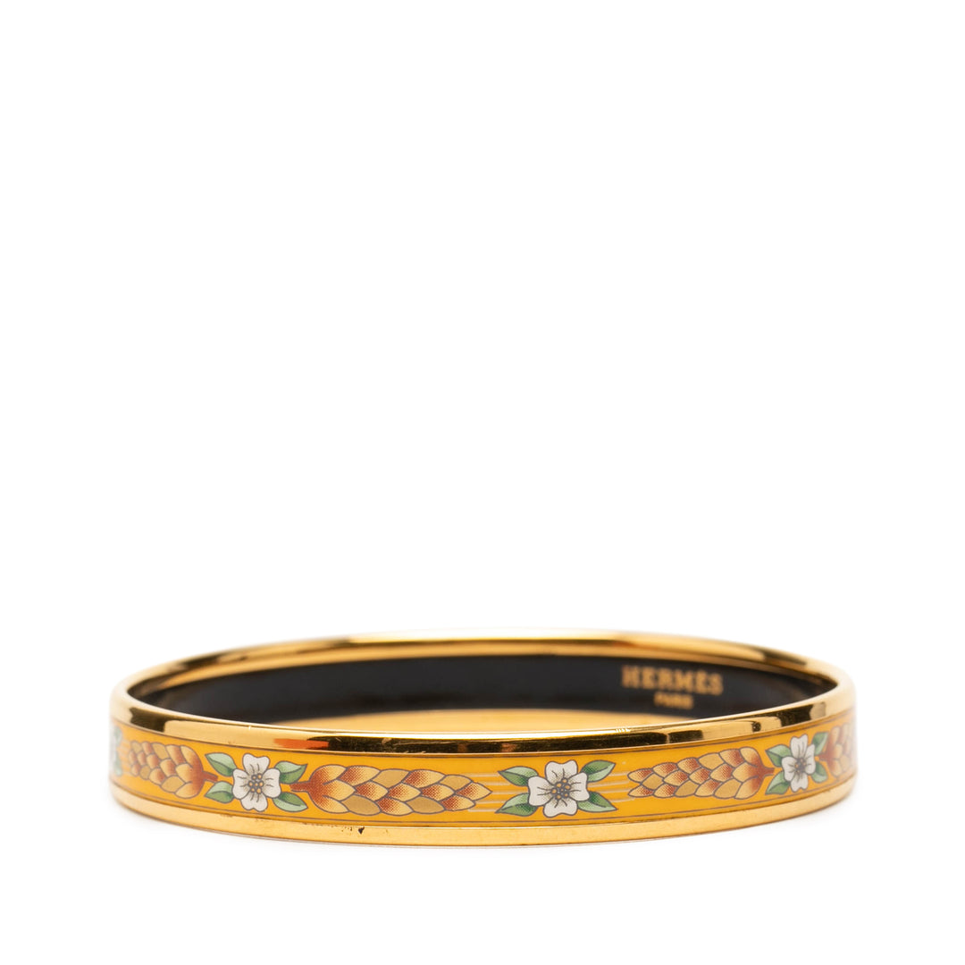 Hermès Narrow Wild Flower Émail Bangle 65 Multi Other