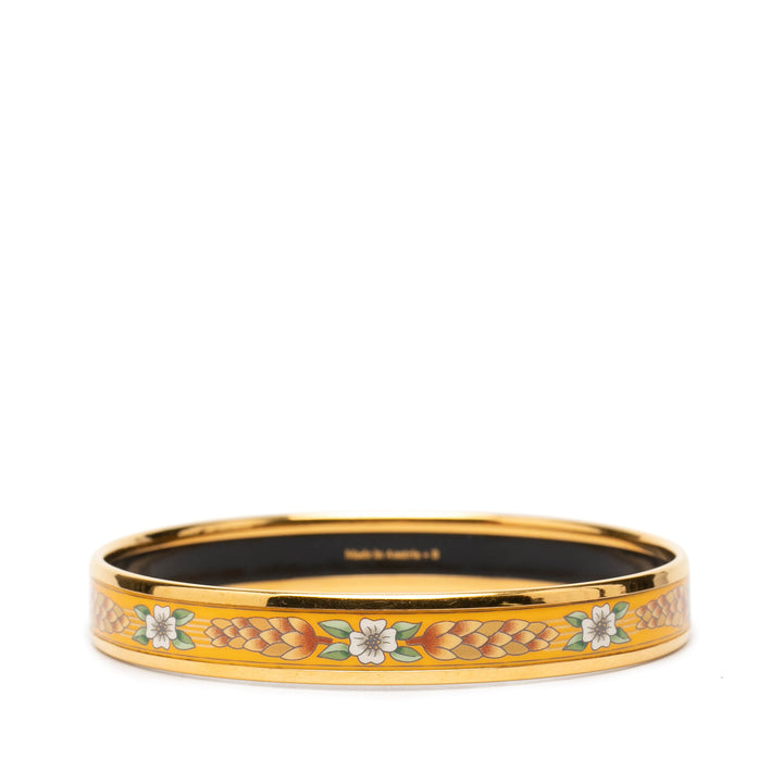 Hermès Narrow Wild Flower Émail Bangle 65 Multi Other