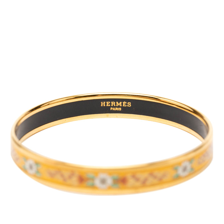 Hermès Narrow Wild Flower Émail Bangle 65 Multi Other
