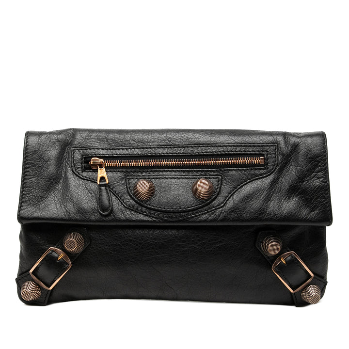 Motocross Giant 21 Enveloppe Pochette Cuir d'agneau Noir