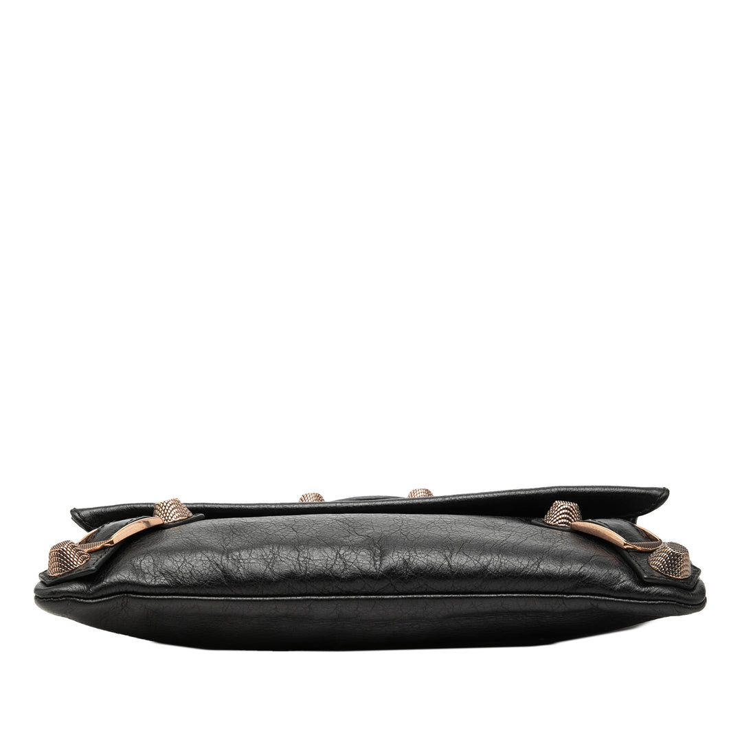 Motocross Giant 21 Enveloppe Pochette Cuir d'agneau Noir