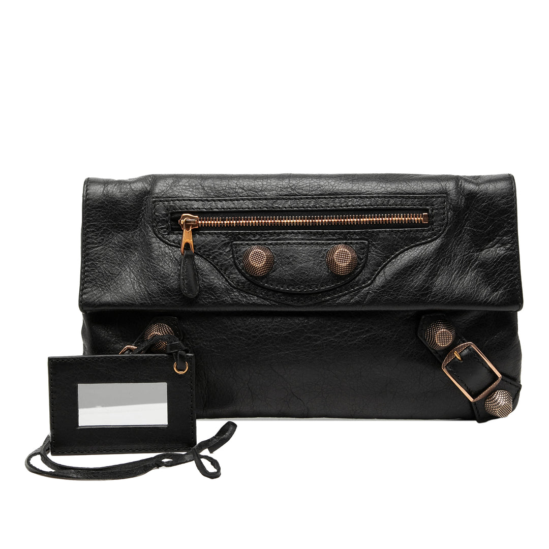 Motocross Giant 21 Enveloppe Pochette Cuir d'agneau Noir