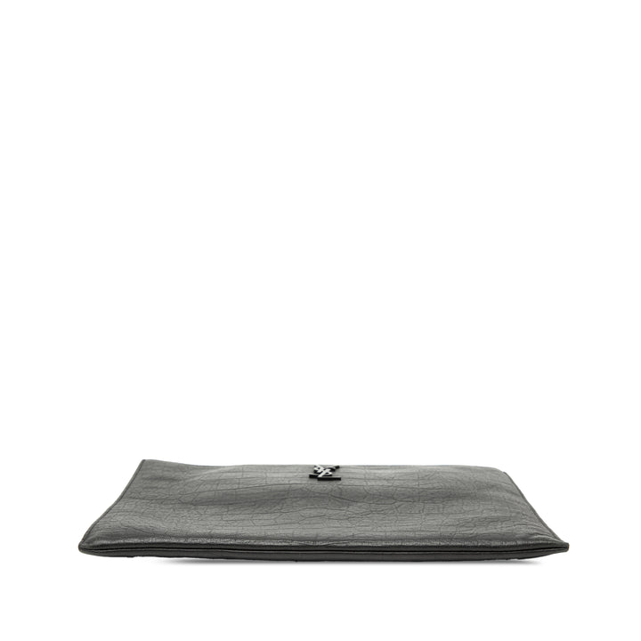 Saint Laurent Croc embossé Cuir Monogram Document Holder