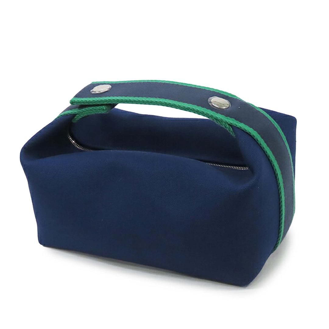 Hermès Small Toile Bride A Brac Étui Bleu – GABY PARIS Authentique