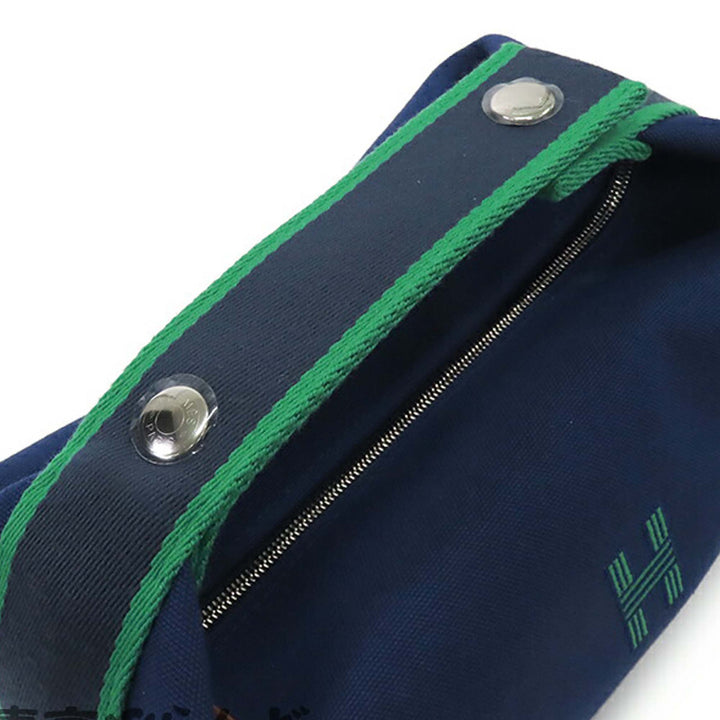 Hermès Small Toile Bride A Brac Étui Bleu – GABY PARIS Authentique