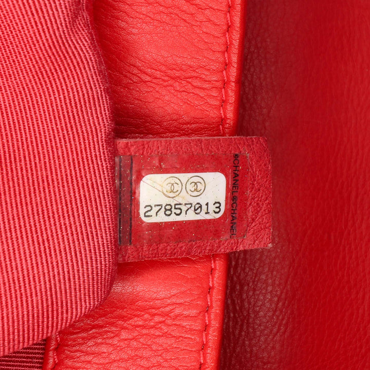 Quilted Calfskin Metal Top Handle Envelope Flap Red - Gaby Paris